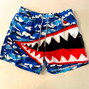 MC2 Saint Barth Mens Gustavia Army Shark Swim Shorts